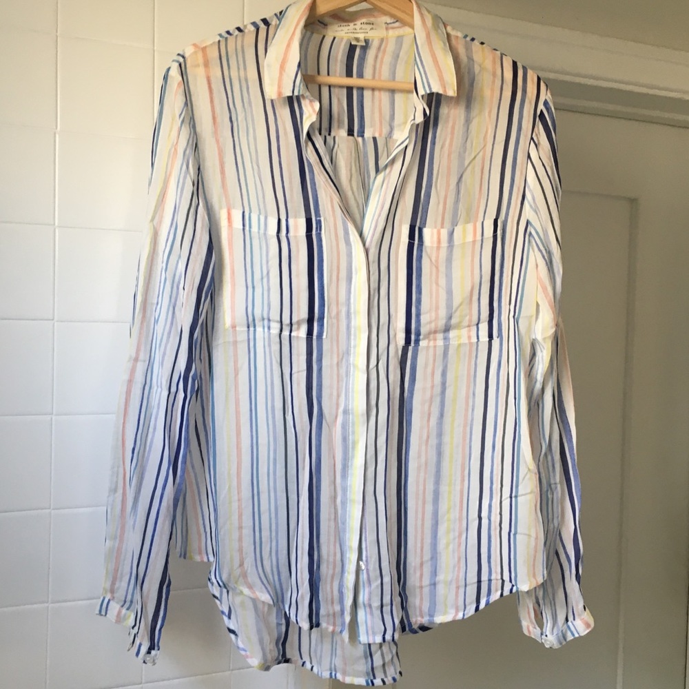 cloth & stone Anthropologie striped button down